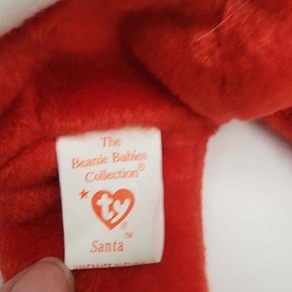 TY Beanie Baby "Santa the Santa Claus" with Both Hang and Tush Tags - Picture 10 of 14